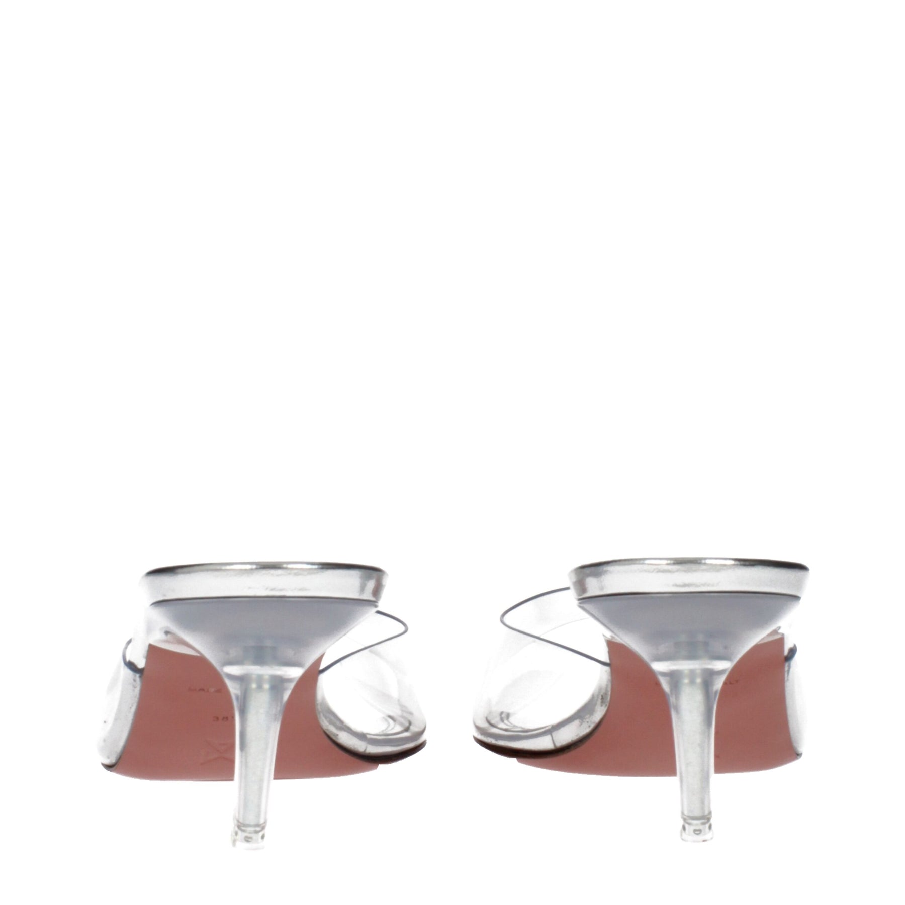 Amina Muaddi Transparent Pvc Stiletto Heel Sandals | Regal Royce