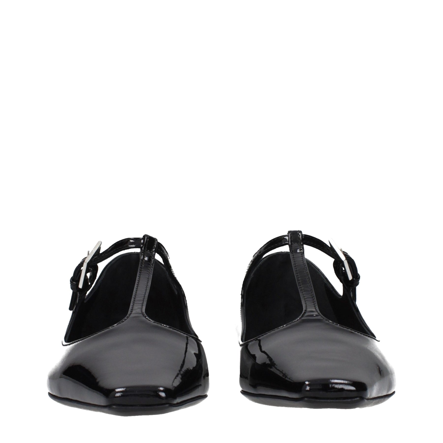 The Attico Black Leather Ballet Flats | Regal Royce