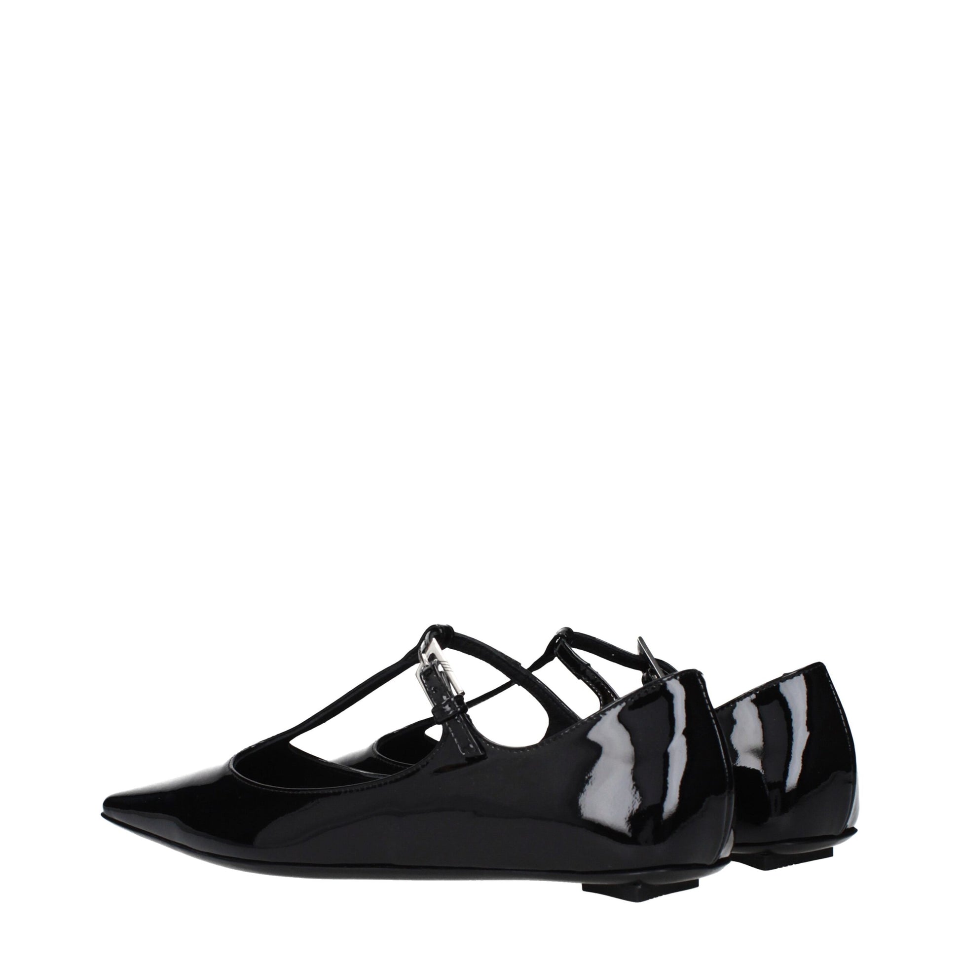 The Attico Black Leather Ballet Flats | Regal Royce