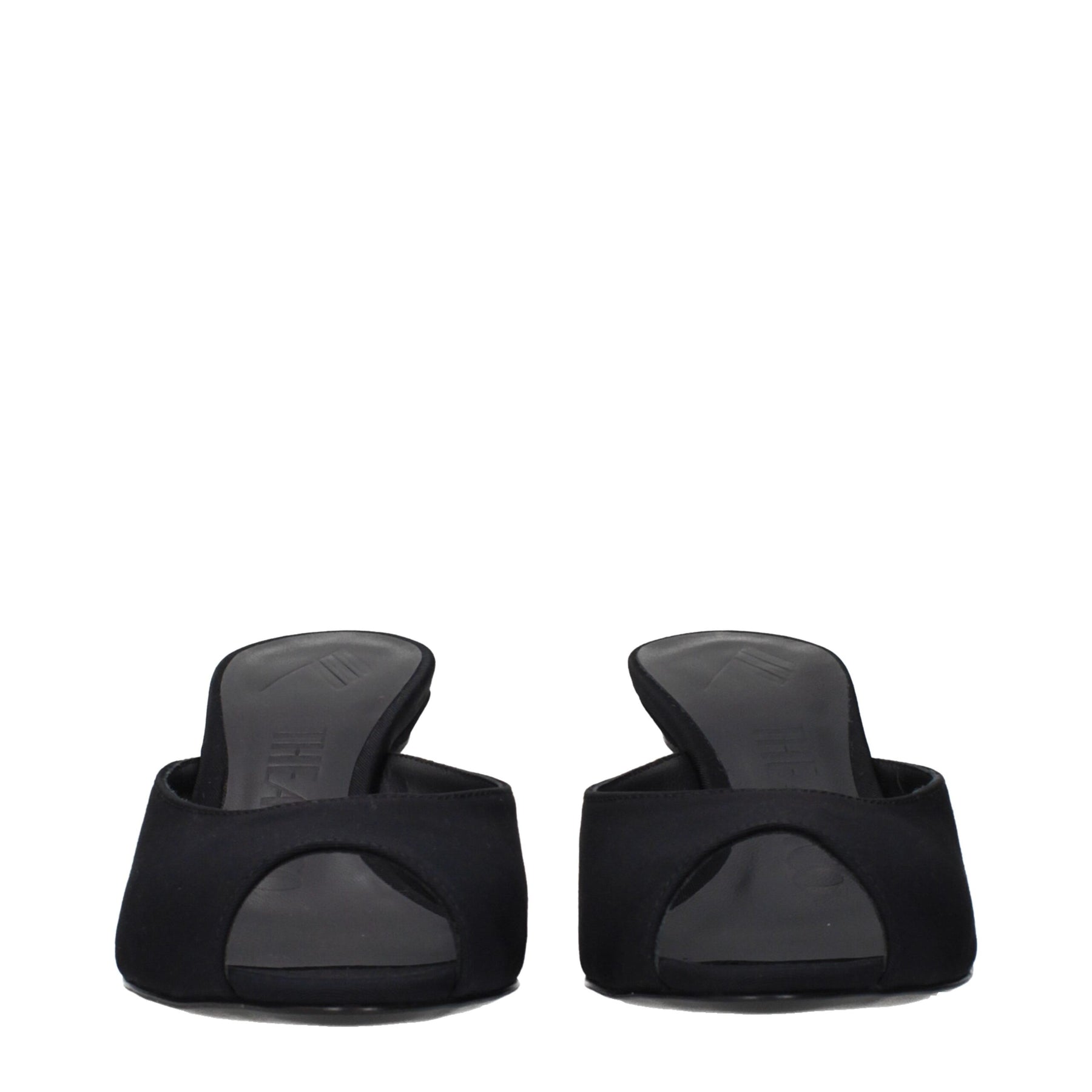 The Attico Black Fabric Flat Sandals | Regal Royce