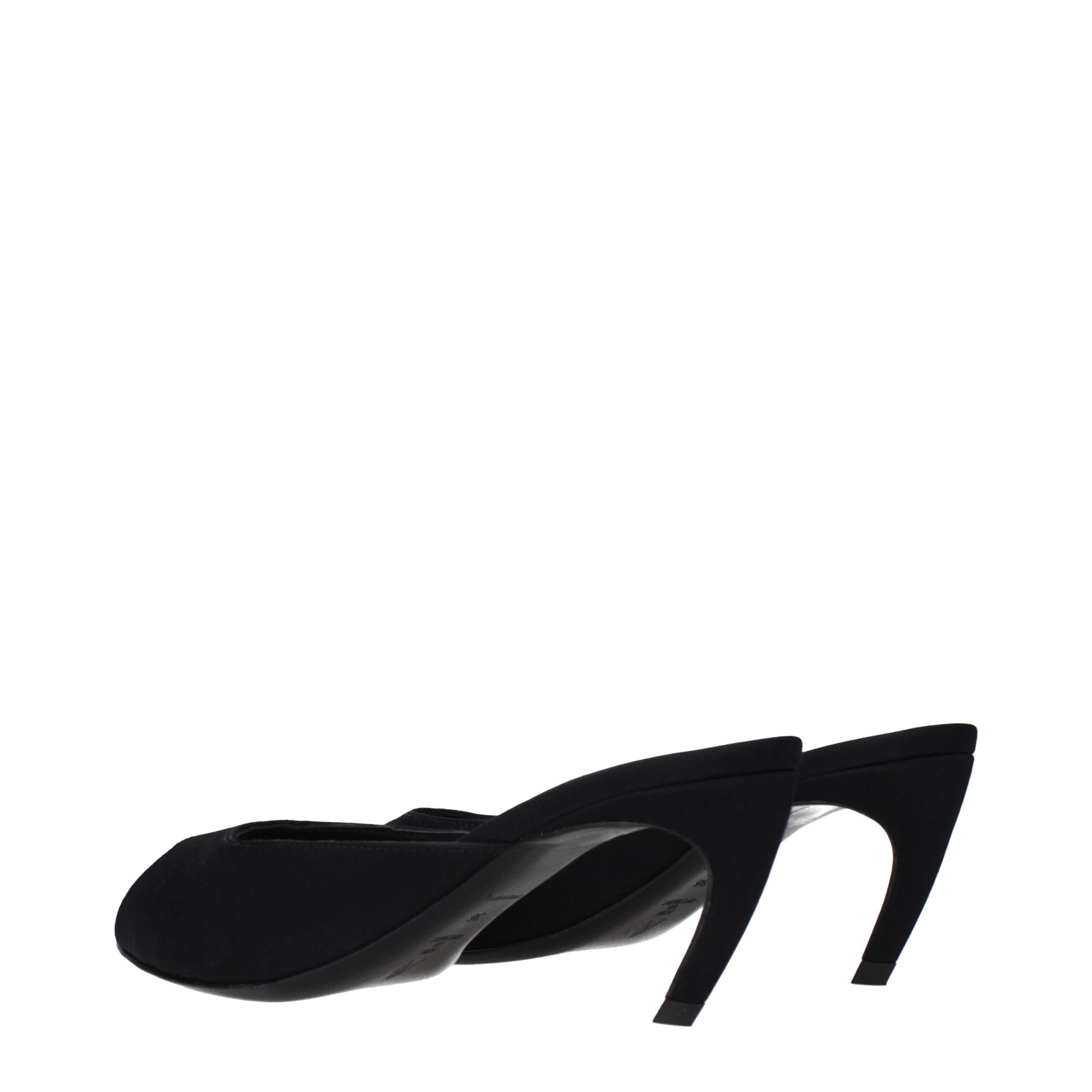 The Attico Black Fabric Flat Sandals | Regal Royce