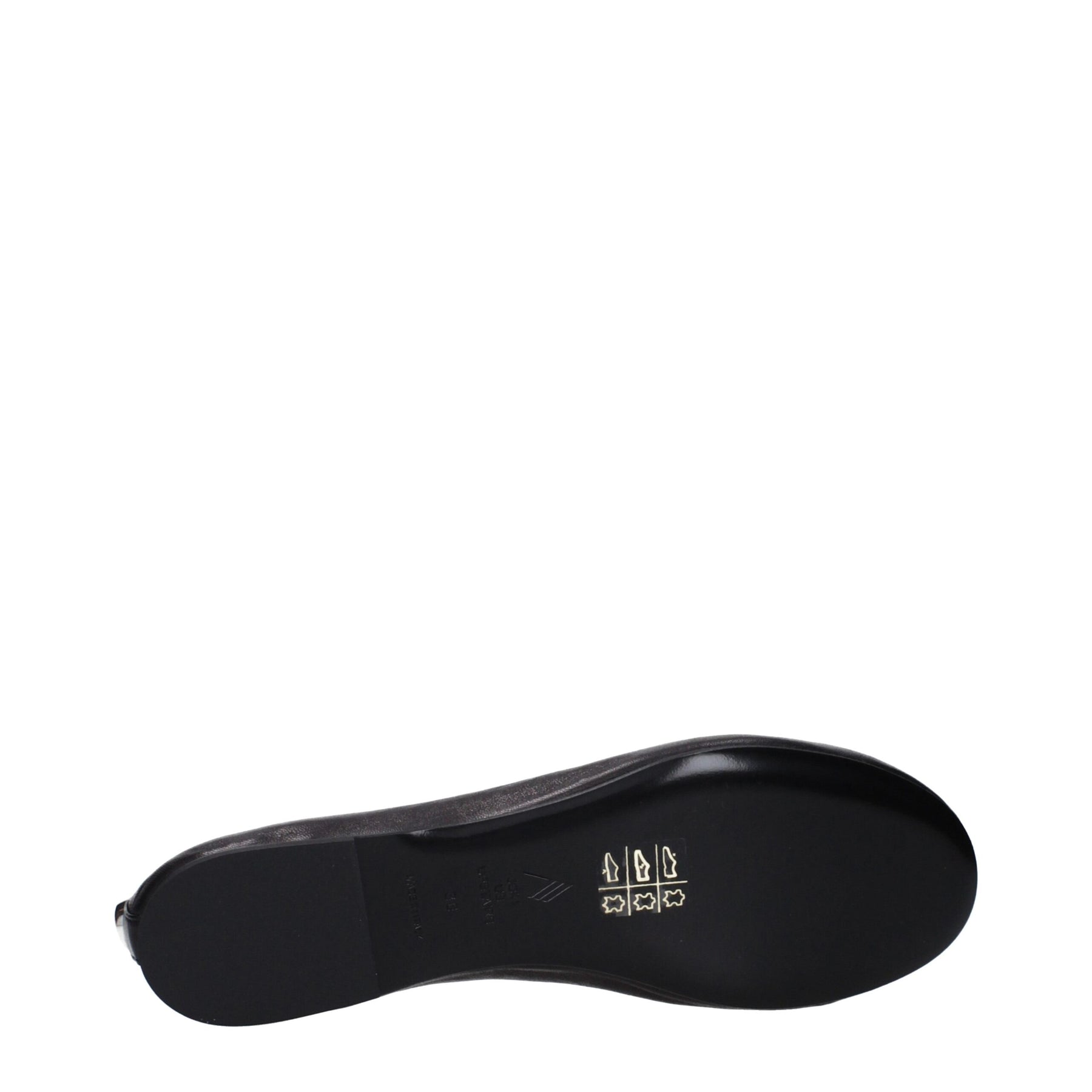 The Attico Black Leather Ballet Flats | Regal Royce