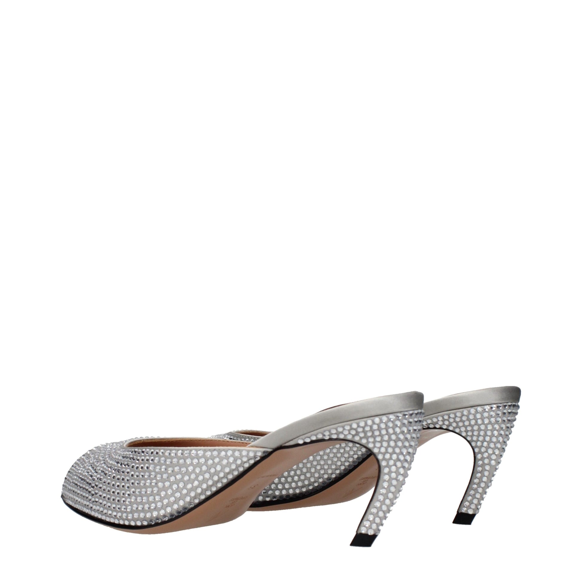 The Attico Gray Satin Stiletto Heel Sandals | Regal Royce