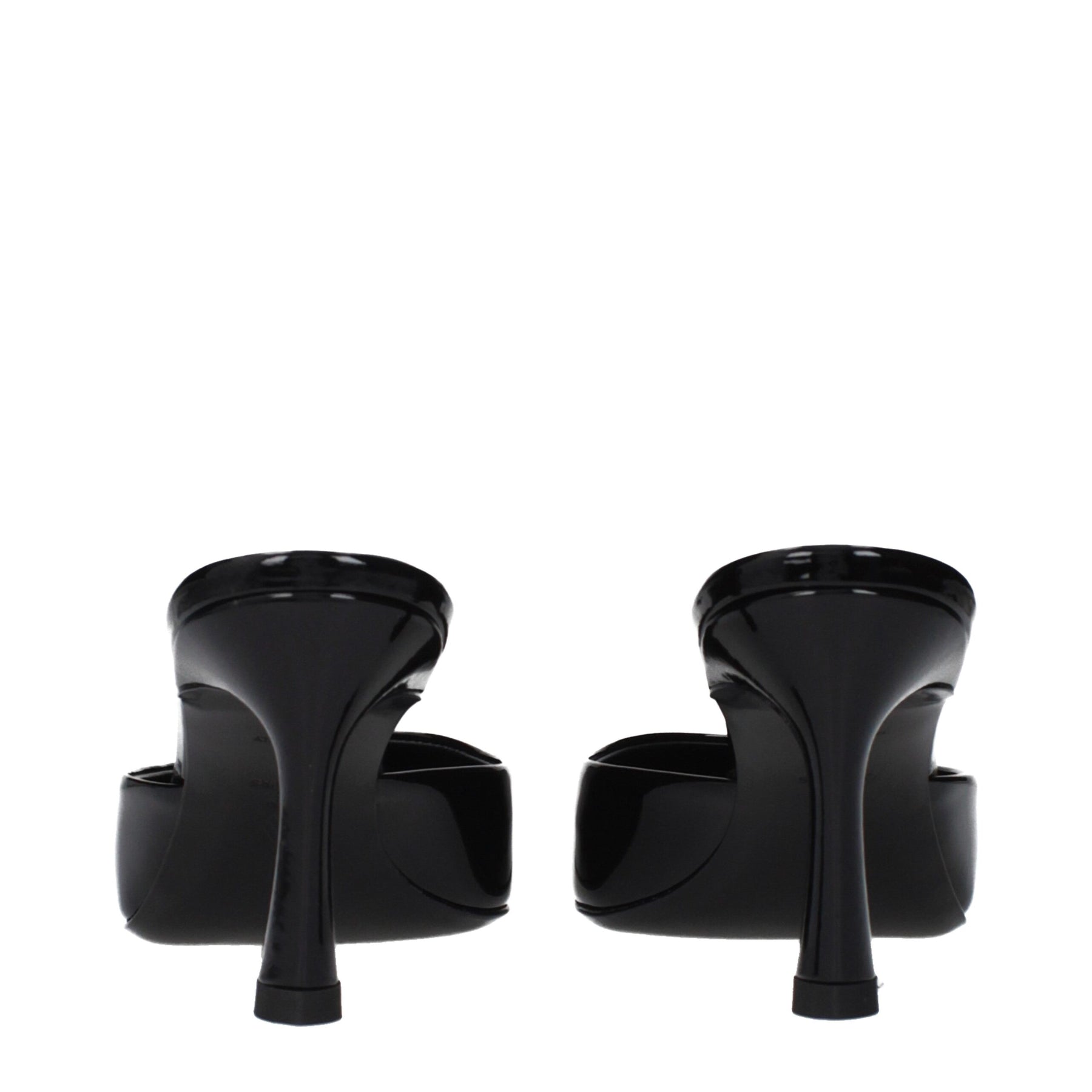 The Attico Black Leather Flat Sandals | Regal Royce