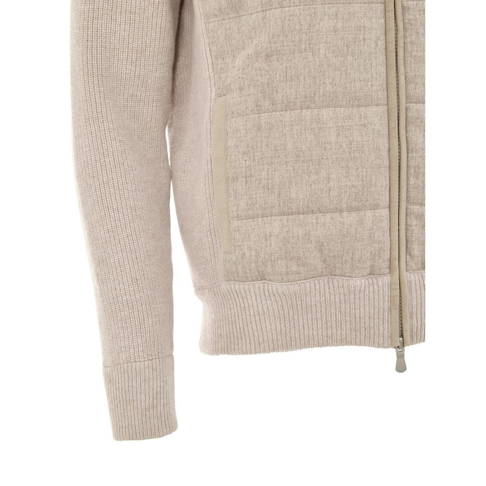 Gran Sasso Beige Wool Bomber