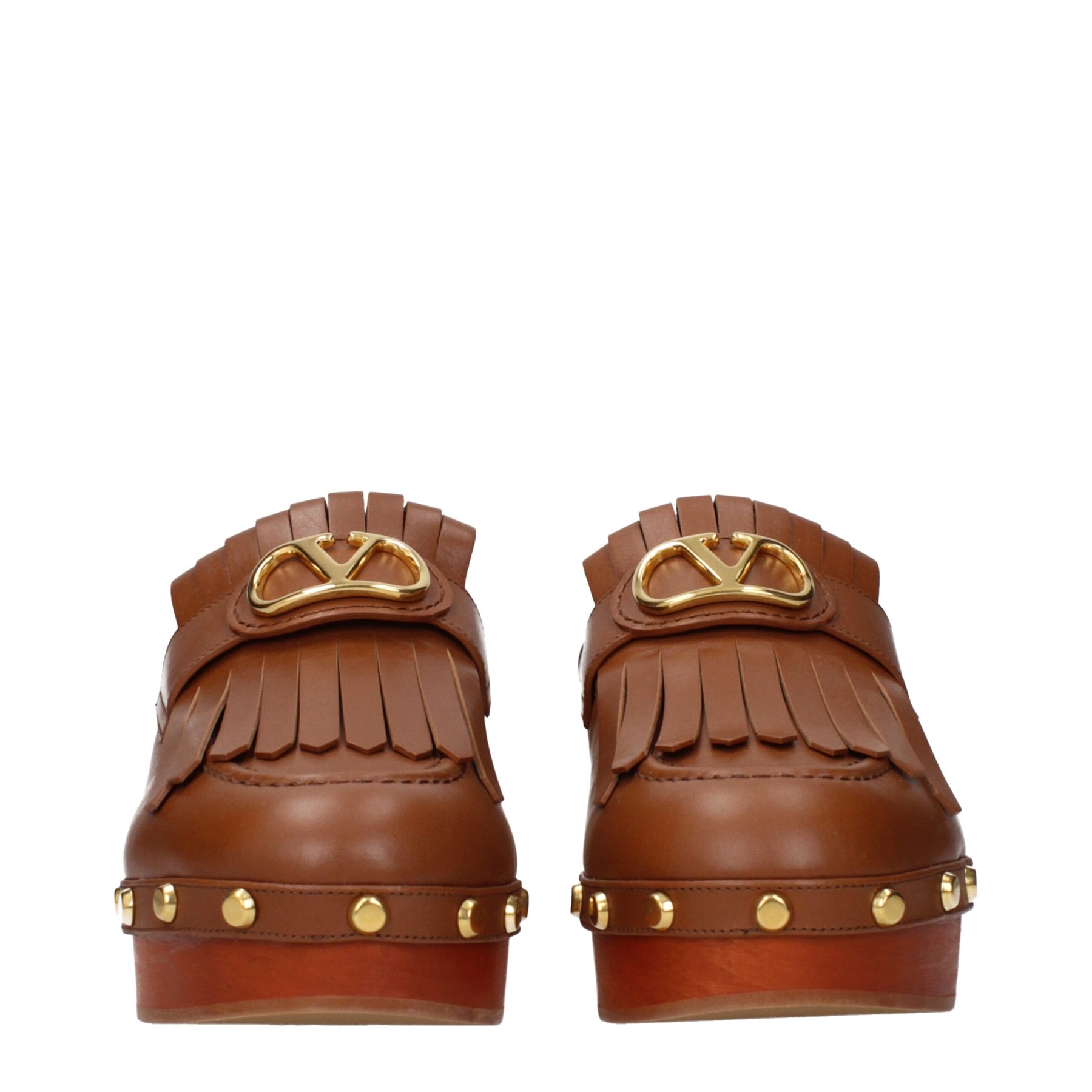 Valentino Garavani Brown Leather Slippers | Regal Royce