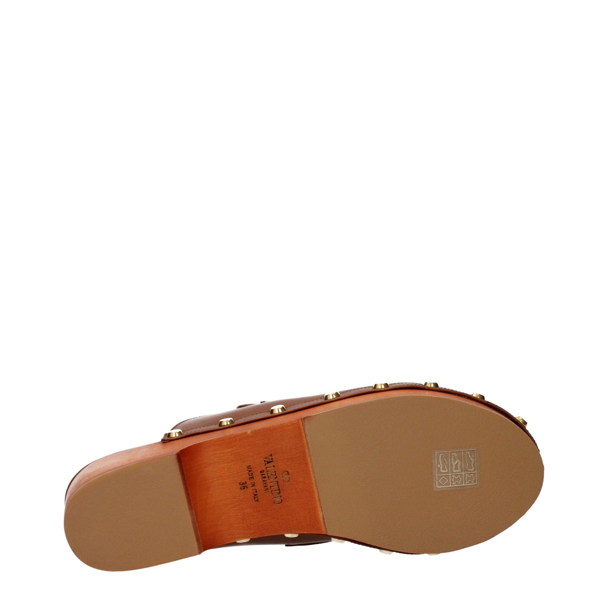 Valentino Garavani Brown Leather Slippers | Regal Royce