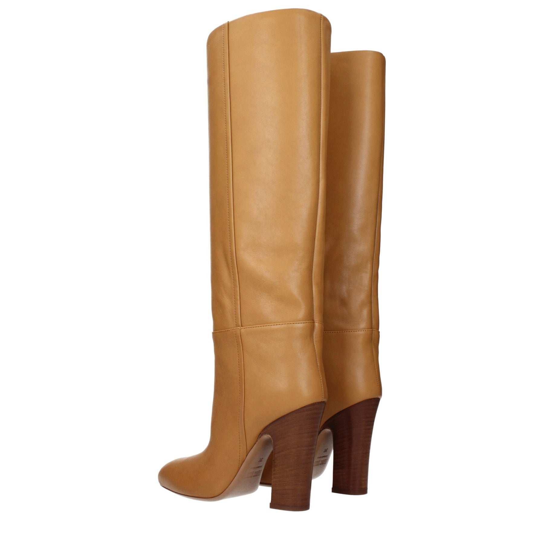 Paris Texas Brown Leather High Heel Boots | Regal Royce