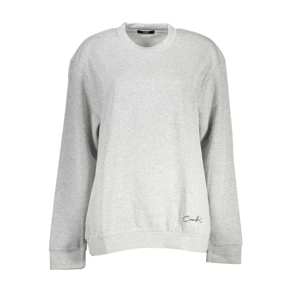 Cavalli Class Grigio Polyester Women Sweatshirt | Regal Royce