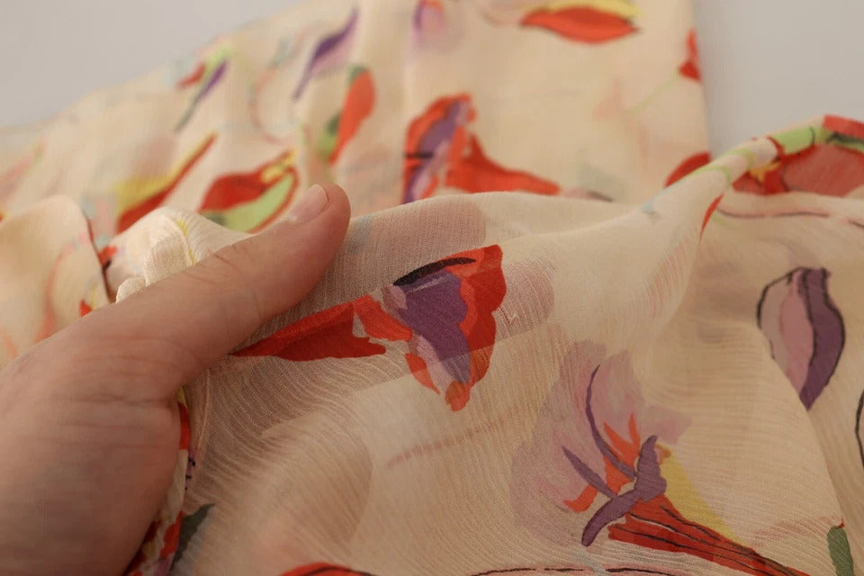 Red Valentino Beige Ascot Collar Short Sleeves Aline Mini Dress | Regal Royce