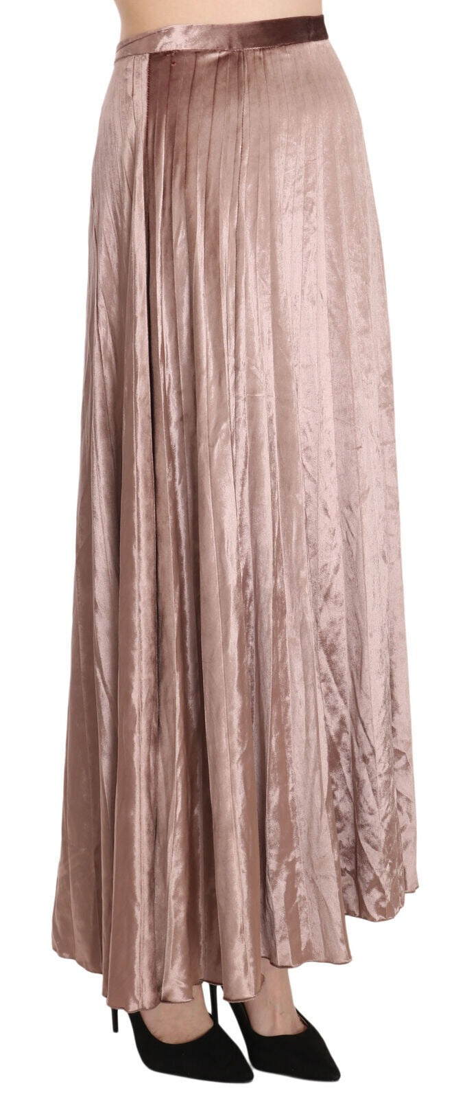 Mangano Chocolate Viscose High Waist A-line Maxi Skirt | Regal Royce
