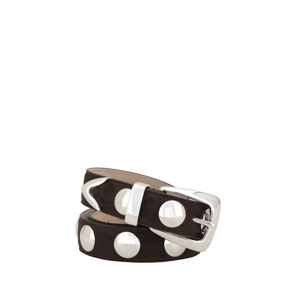 Khaite Brown Calf Leather Bos Taurus Regular Belt | Regal Royce