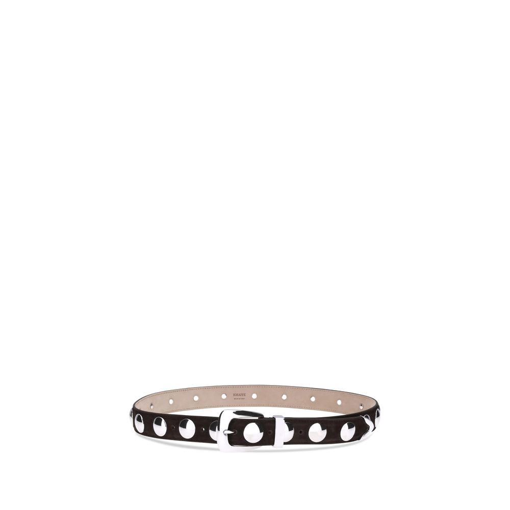 Khaite Brown Calf Leather Bos Taurus Regular Belt