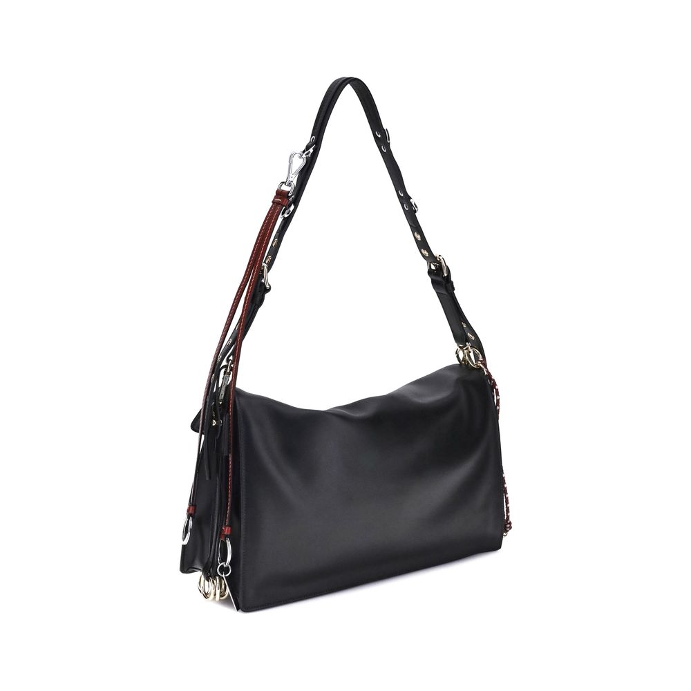 Prada Black Calf Leather Bos Taurus Shoulder Bag | Regal Royce