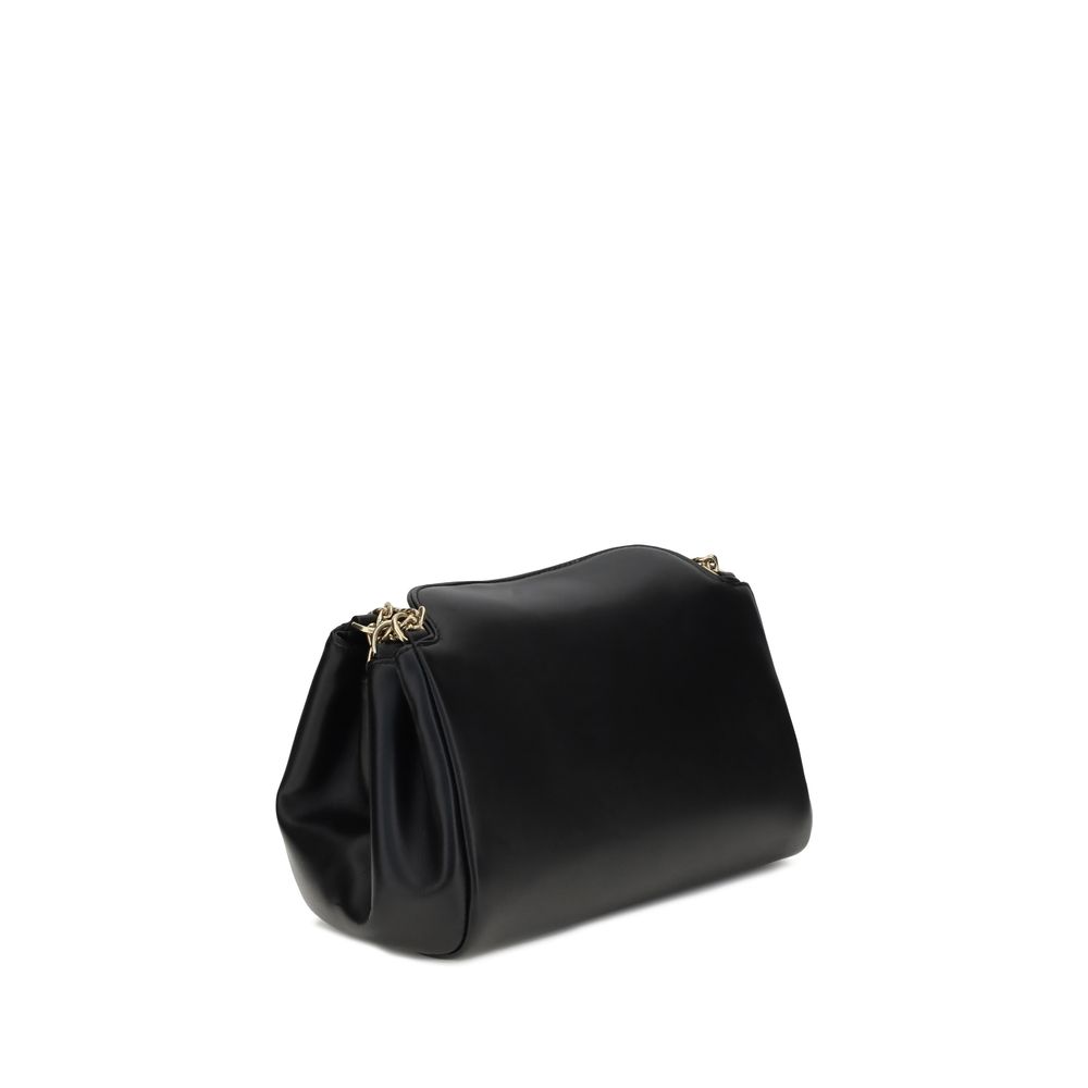 Prada Black Calf Leather Bos Taurus Shoulder Bag | Regal Royce