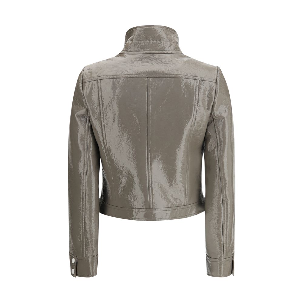Courrèges Gray Cotton Full-Length Jacket