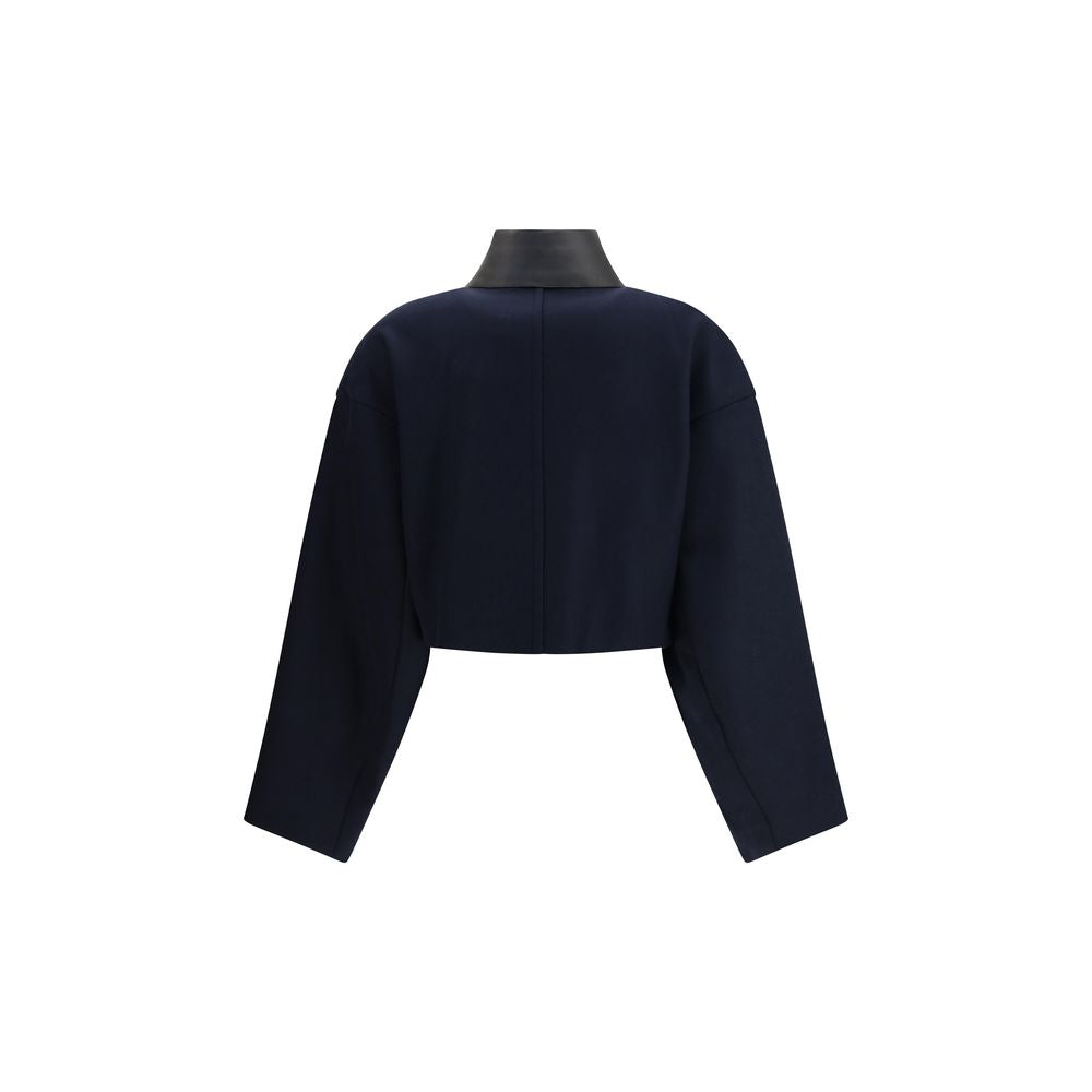 Max Mara Blue Fleece Wool Coat