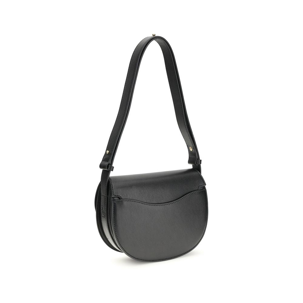 Burberry Black Calf Leather Bos Taurus Shoulder Bag | Regal Royce