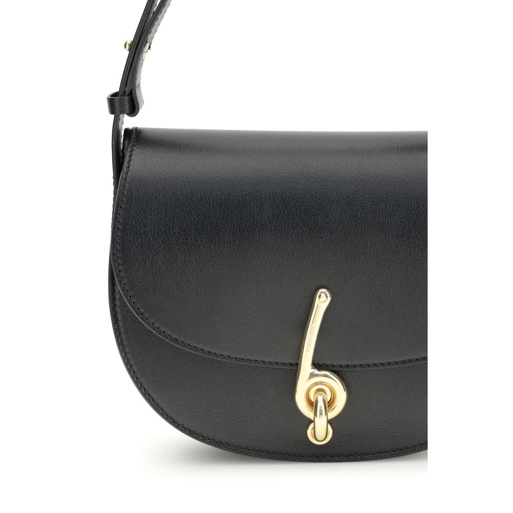 Burberry Black Calf Leather Bos Taurus Shoulder Bag | Regal Royce