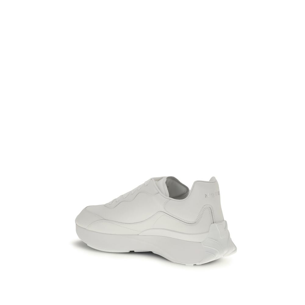 Alexander McQueen White Calf Leather Bos Taurus Chunky Sneakers