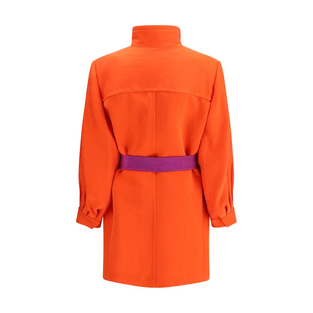 Saint Laurent Orange Silk Coat | Regal Royce