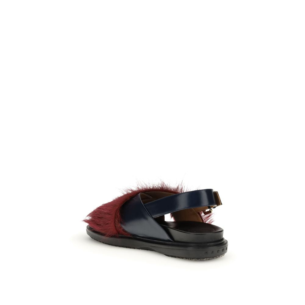 Marni Multicolor Calf Leather Bos Taurus Flat Sandals | Regal Royce