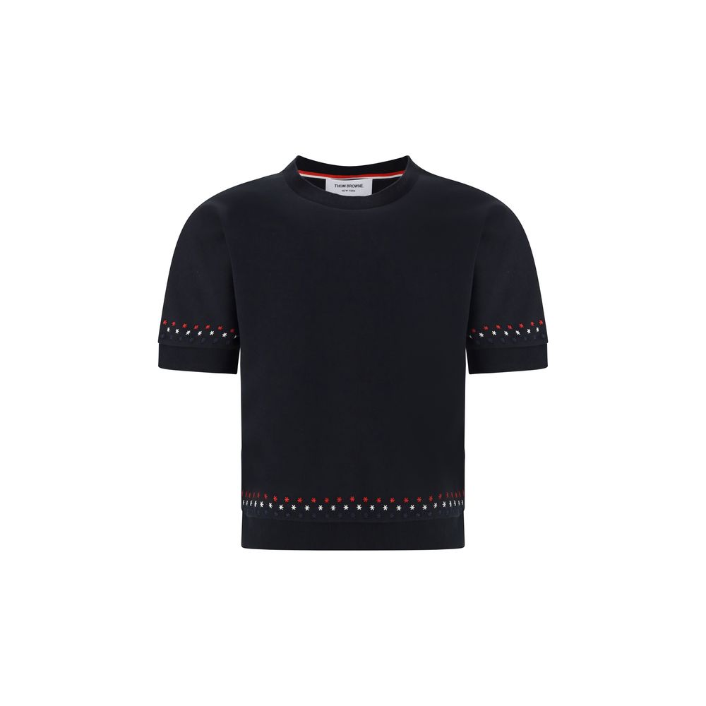Thom Browne Black Cotton T-Shirt | Regal Royce