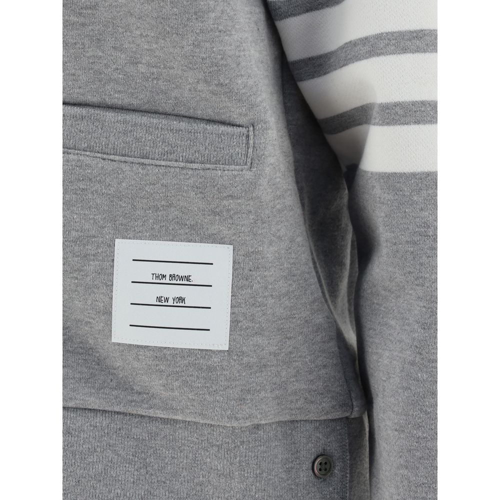Thom Browne Gray Cotton Cardigan