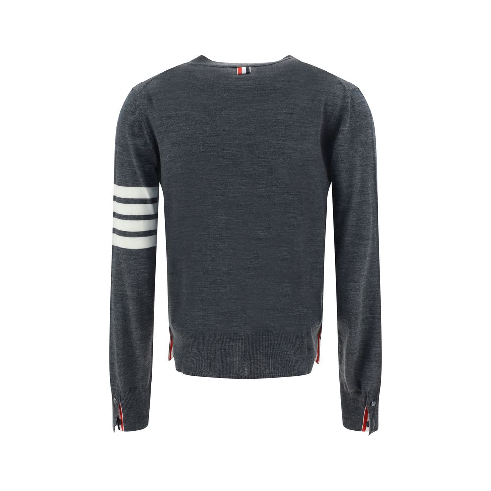 Thom Browne Gray Merino Wool Polo Shirt | Regal Royce