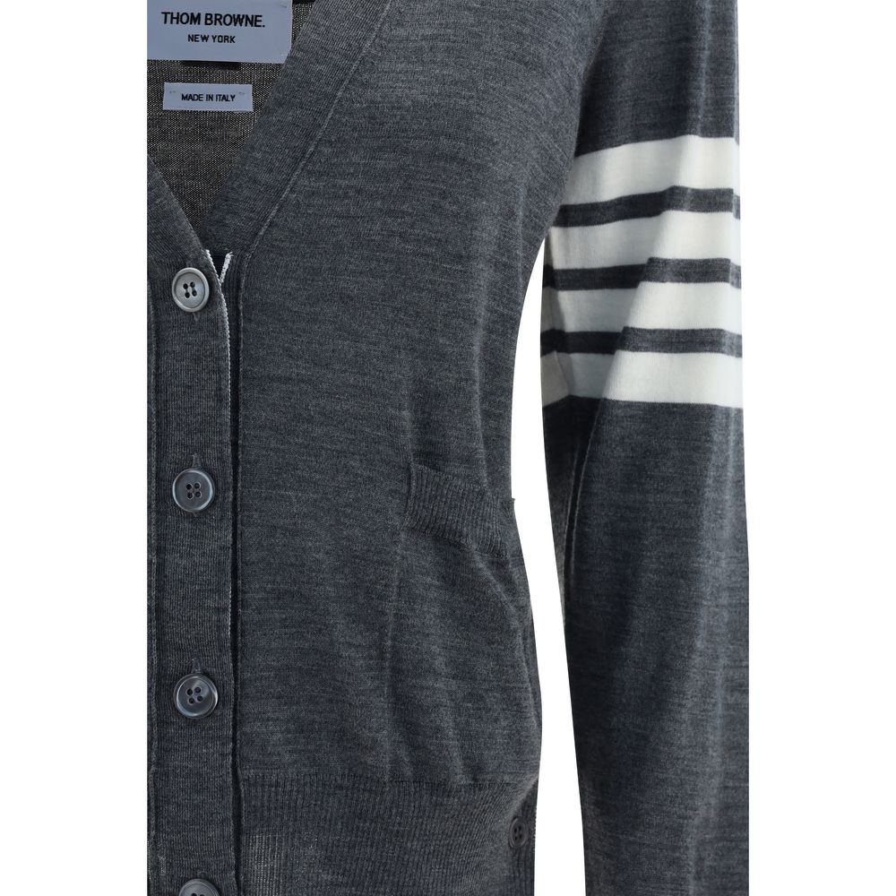 Thom Browne Gray Fleece Wool Polo Shirt
