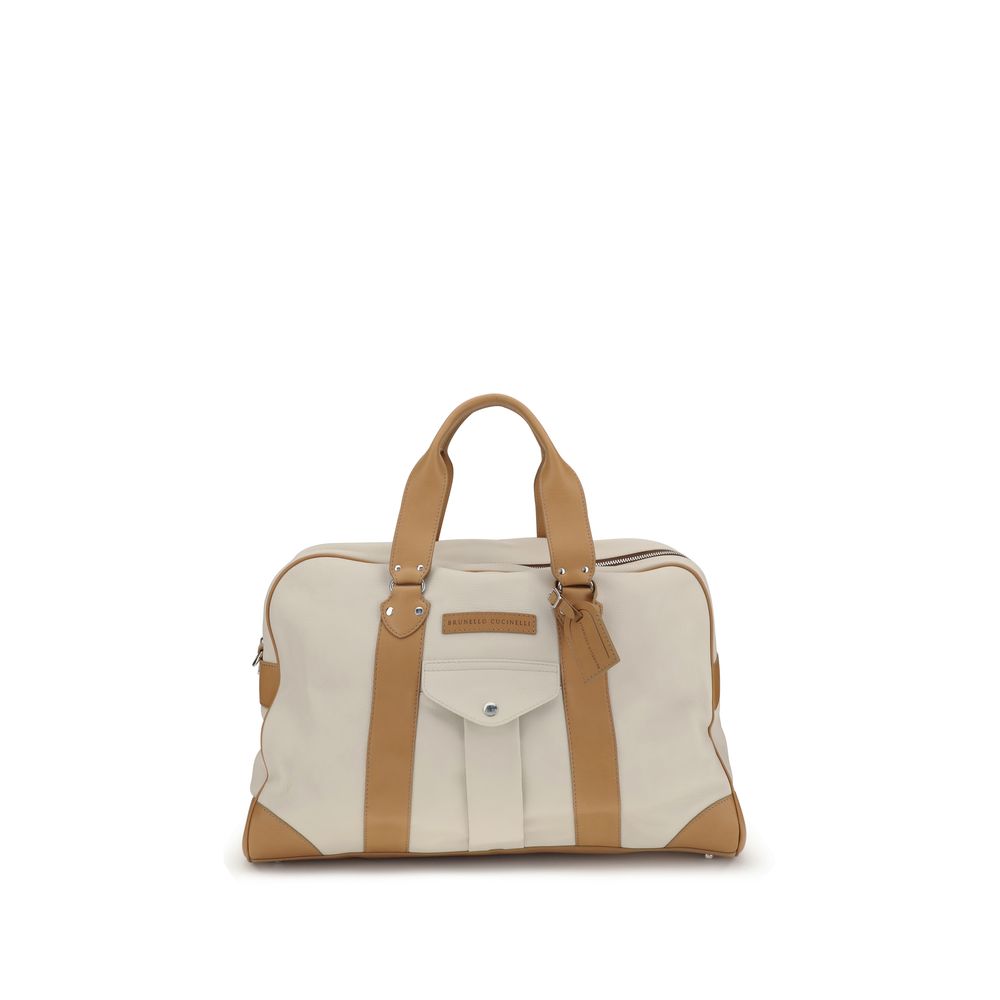 Brunello Cucinelli Beige Calf Leather Bos Taurus Luggage And Travel | Regal Royce