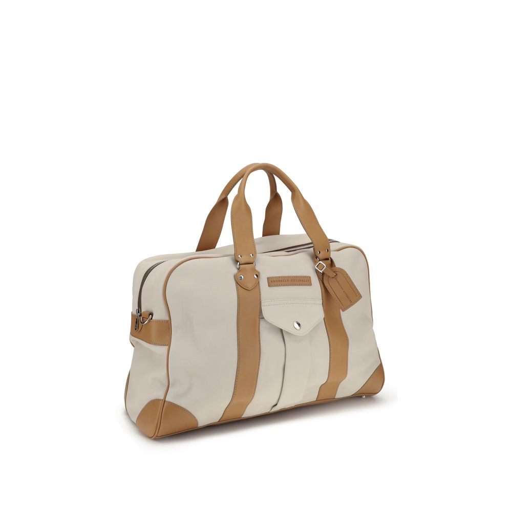 Brunello Cucinelli Beige Calf Leather Bos Taurus Luggage And Travel | Regal Royce
