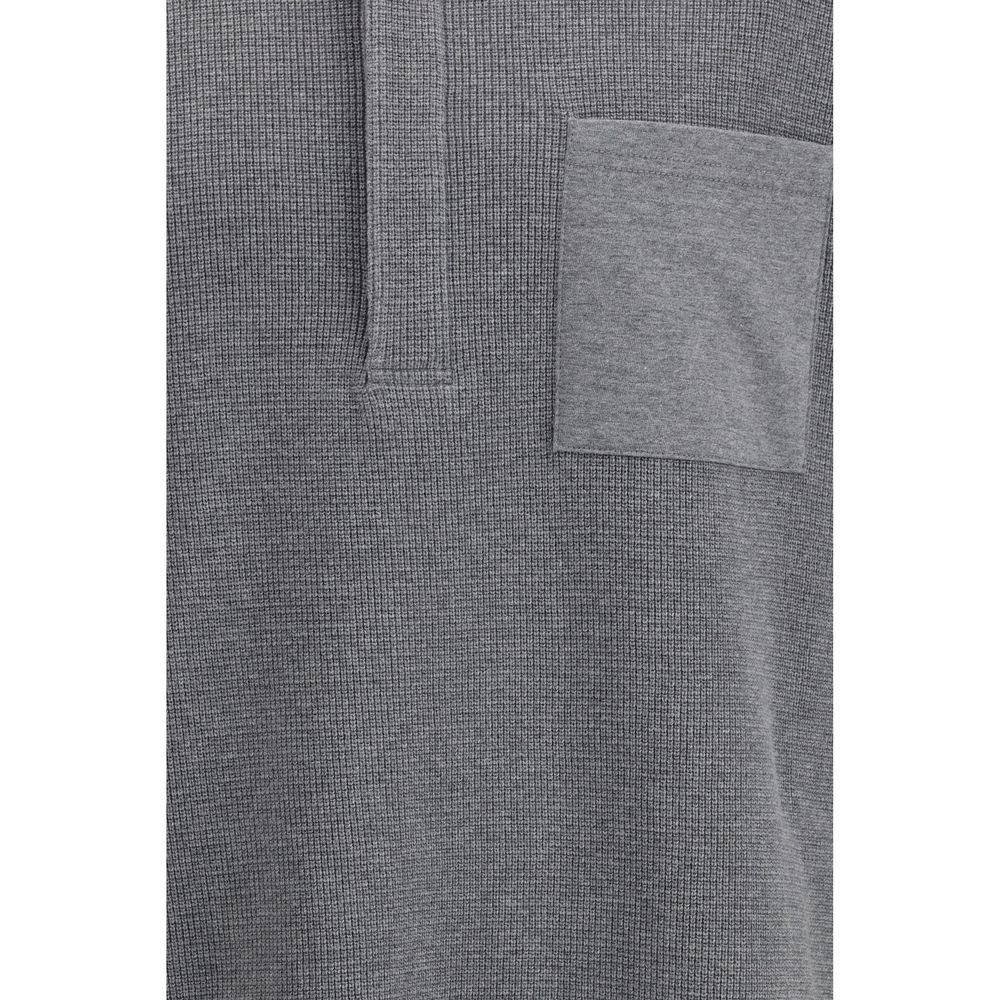 Thom Browne Gray Cotton Polo Shirt | Regal Royce