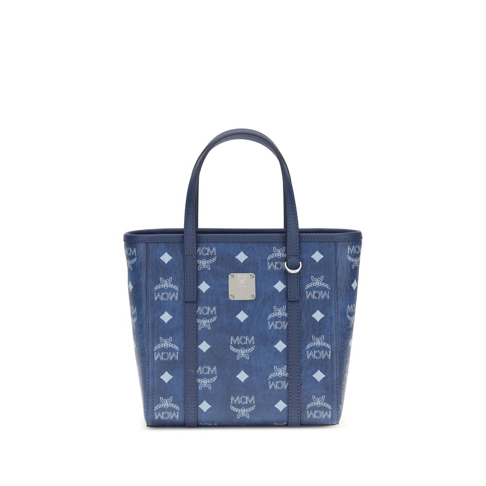 MCM Blue Fabric Handbag