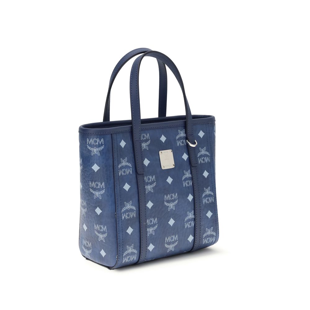 MCM Blue Fabric Handbag