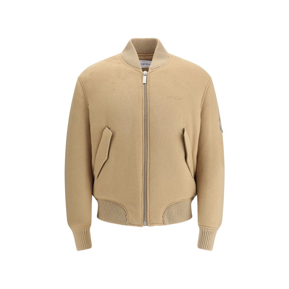 Off-White Brown Cashmere Bomber | Regal Royce