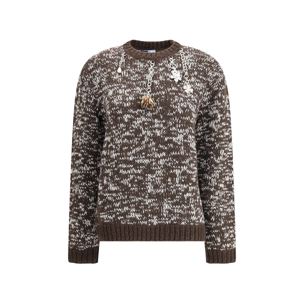 Prada Brown Fleece Wool Sweatshirt | Regal Royce