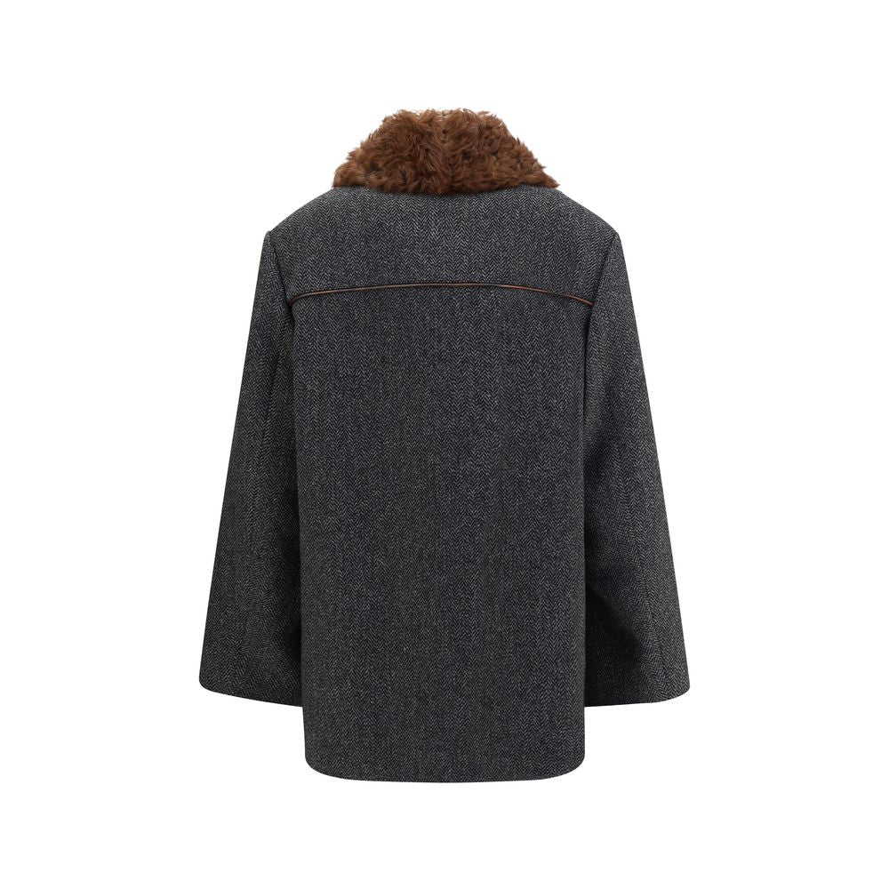 Prada Gray Fleece Wool Coat | Regal Royce