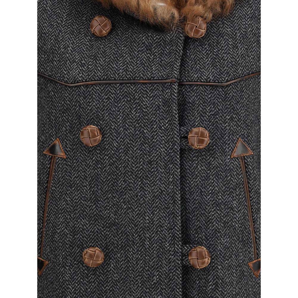 Prada Gray Fleece Wool Coat | Regal Royce
