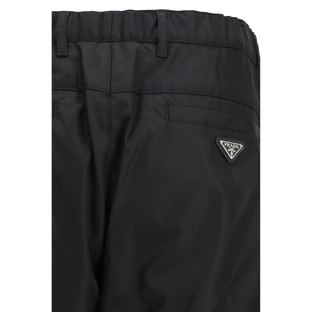 Prada Black Recycled Polyamide Casual Pants | Regal Royce