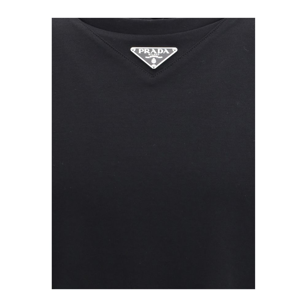 Prada Black Cotton T-Shirt