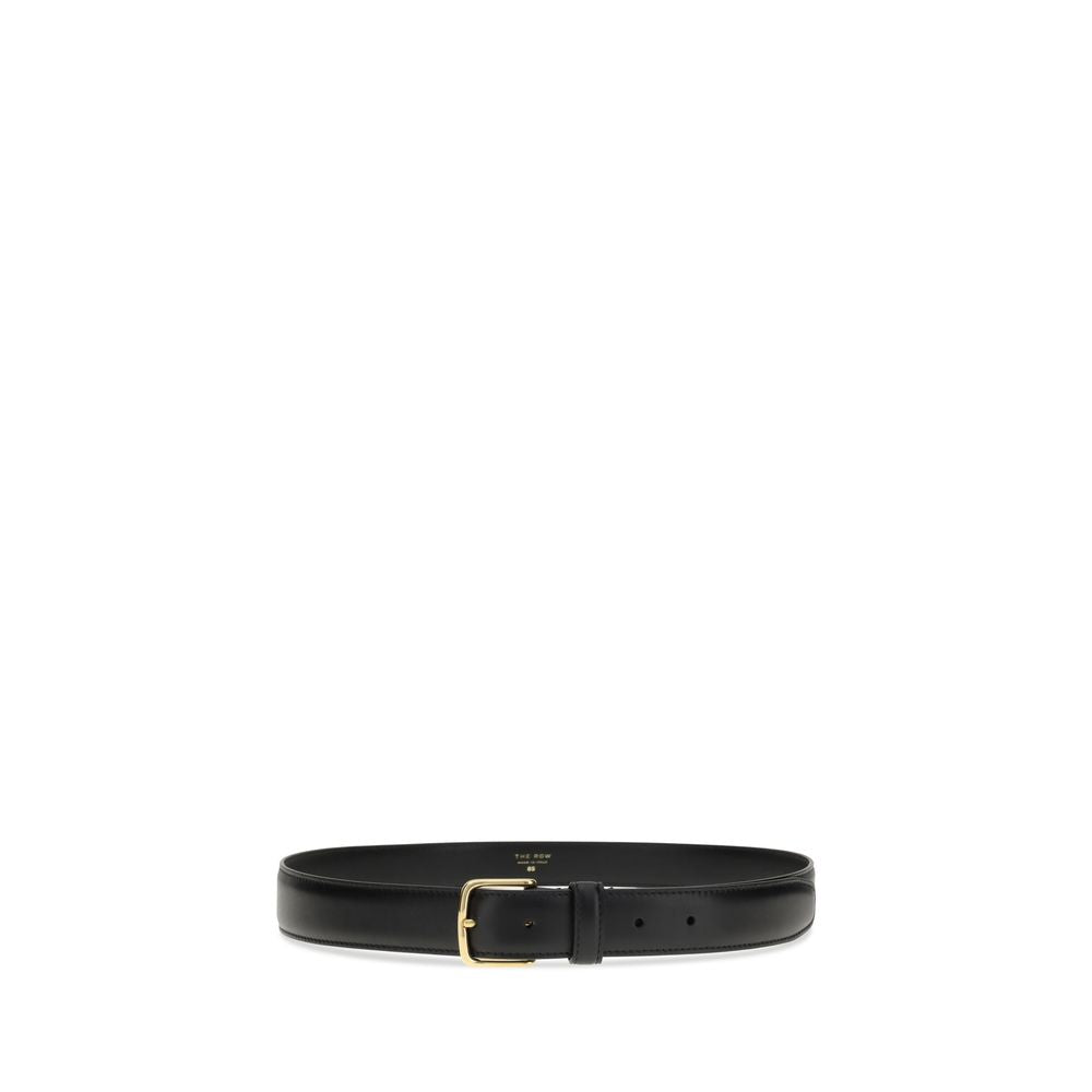 The Row Black Calf Leather Bos Taurus Regular Belt | Regal Royce