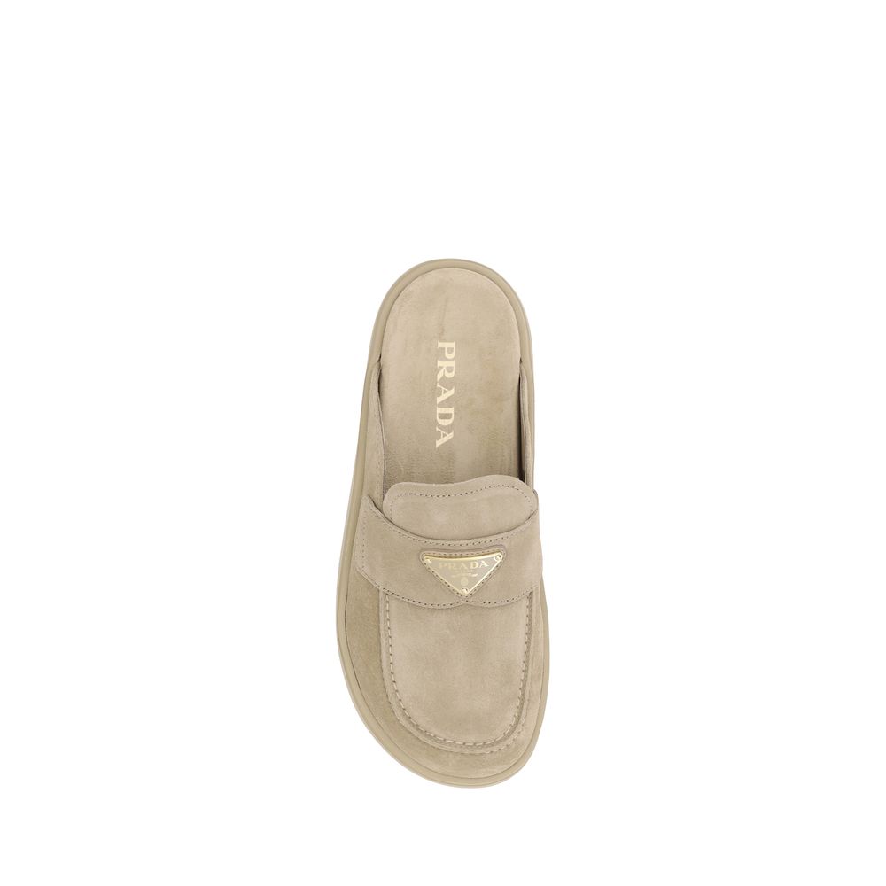 Prada Beige Rubber Platform Loafers | Regal Royce