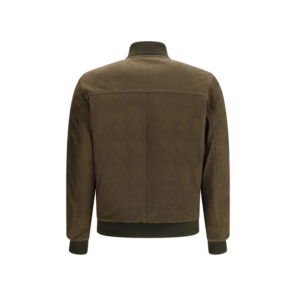 Valstar Brown Calf Leather Bos Taurus Bomber | Regal Royce