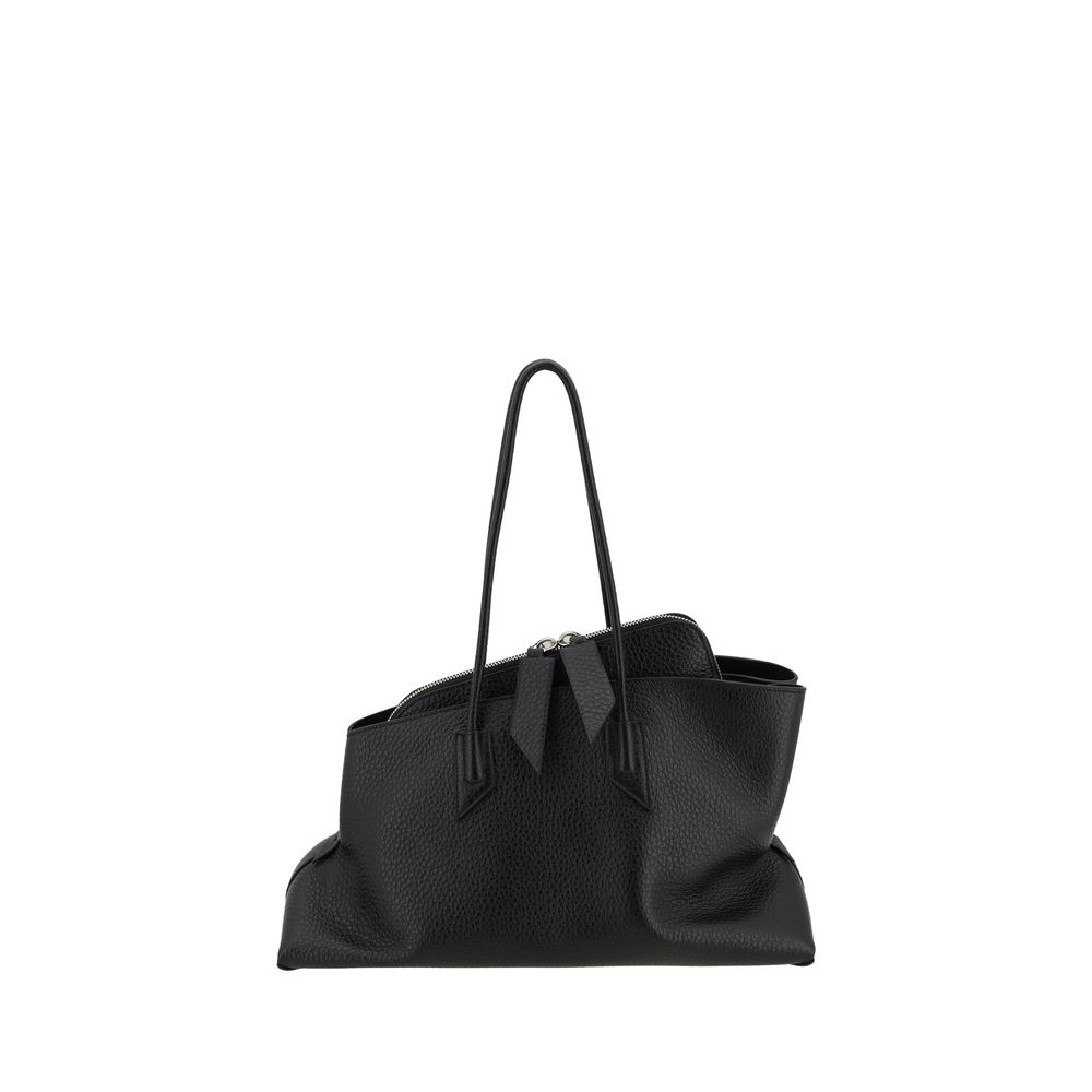 The Attico Black Calf Leather Bos Taurus Shoulder Bag | Regal Royce