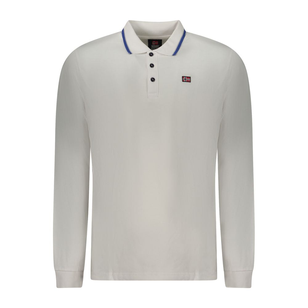 Norway 1963 Bianco Cotton Men Polo Shirt | Regal Royce