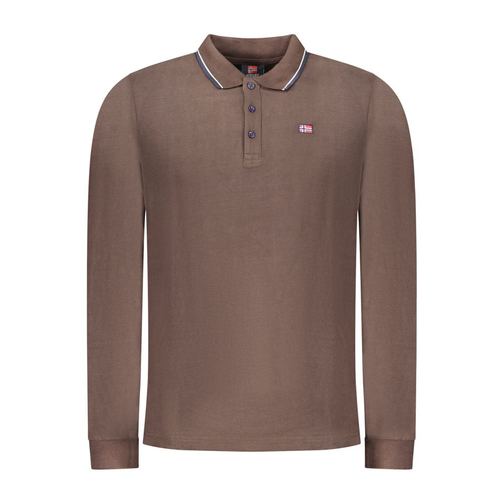 Norway 1963 Marrone Cotton Men Polo-Shirt | Regal Royce