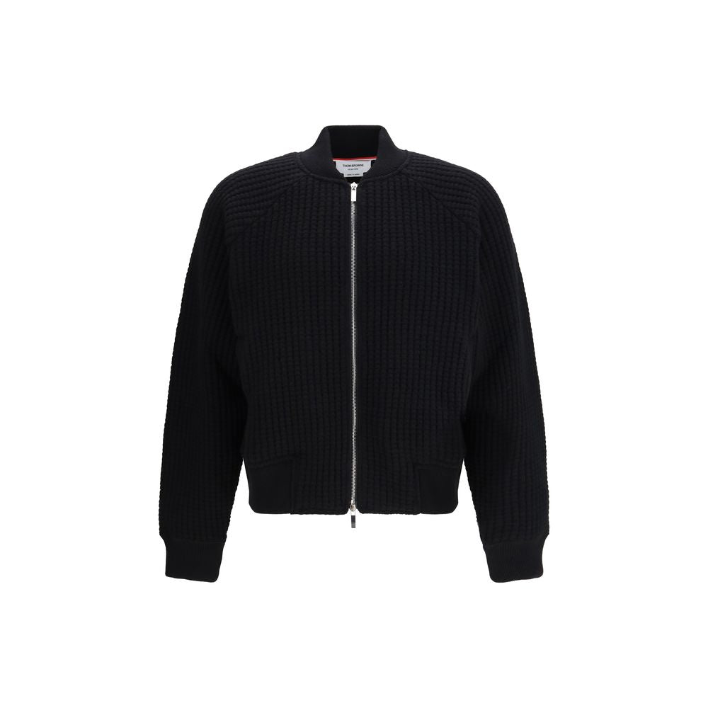 Thom Browne Black Wool Bomber | Regal Royce