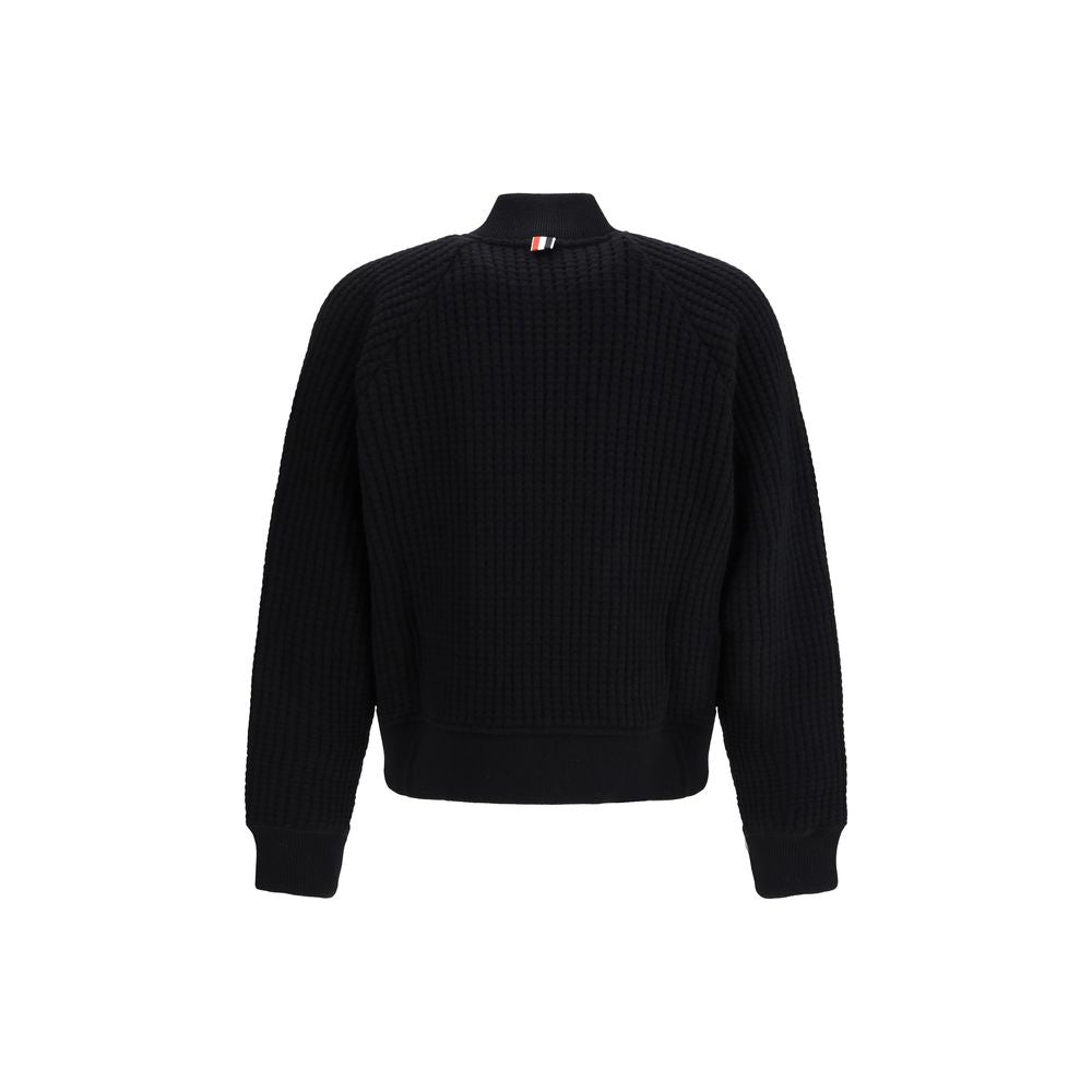 Thom Browne Black Wool Bomber | Regal Royce