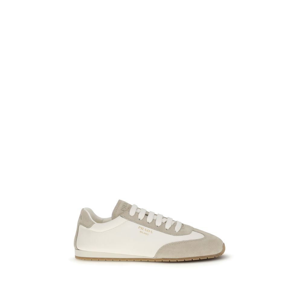 Prada Cream Lamb Ovis Aries Aries Low Top Sneakers | Regal Royce
